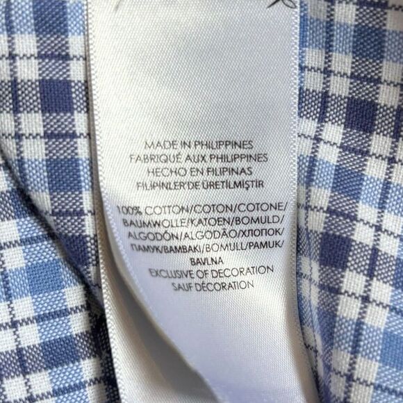 Ralph Lauren Button Down Shirt Light Blue Plaid Cotton Classic Preppy Size XLT - Picture 4 of 4